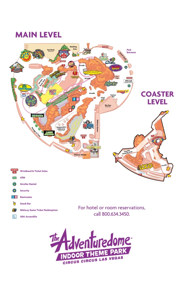 Adventuredome Indoor Theme Park Map 2023