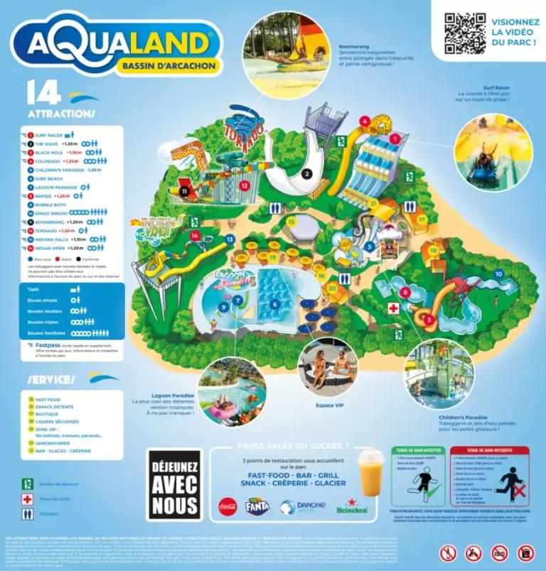 Aqualand Bassin d'Arcachon Map 2023