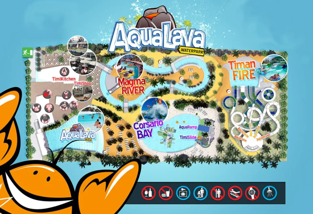 Aqualava Water Park Map 2021