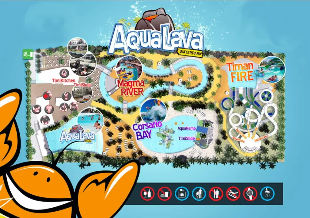 Aqualava Water Park Map 2023