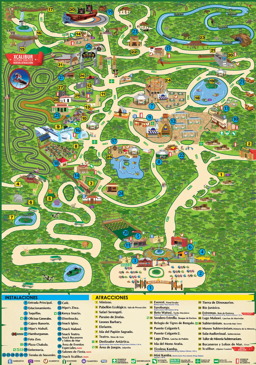 Bioparque Estrella Map 2025