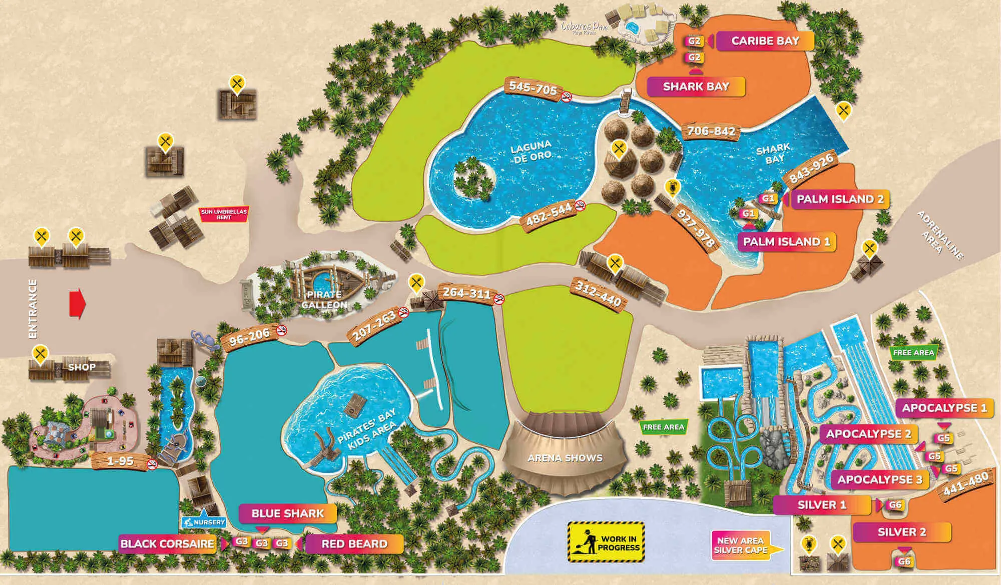Caribe Bay Map 2025