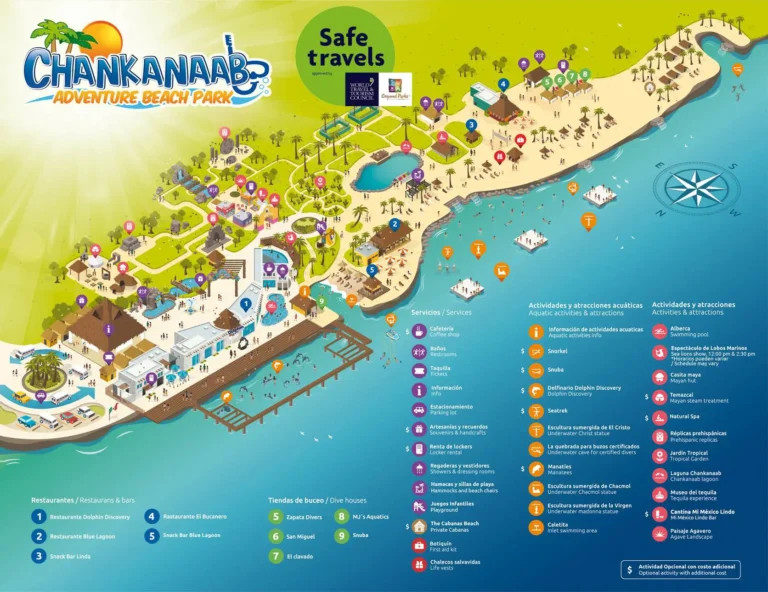 Chankanaab Beach Adventure Park Map 2024