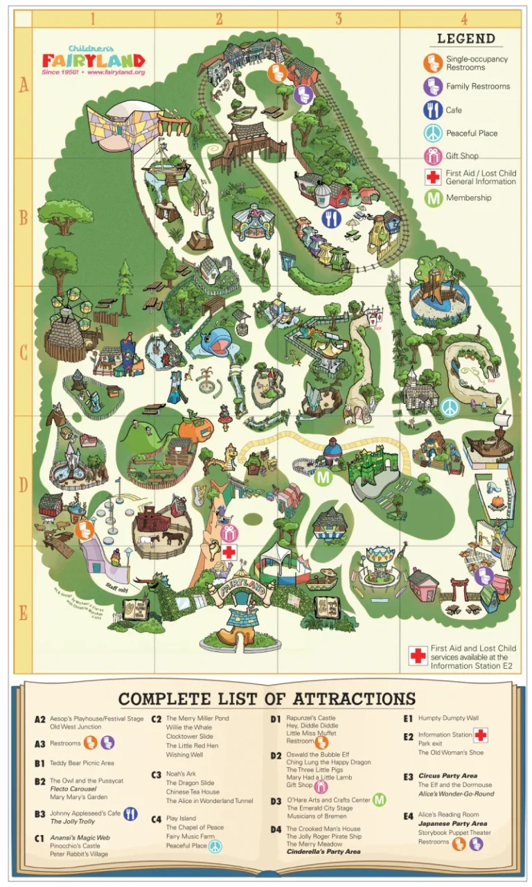 Children's Fairyland Map 2024