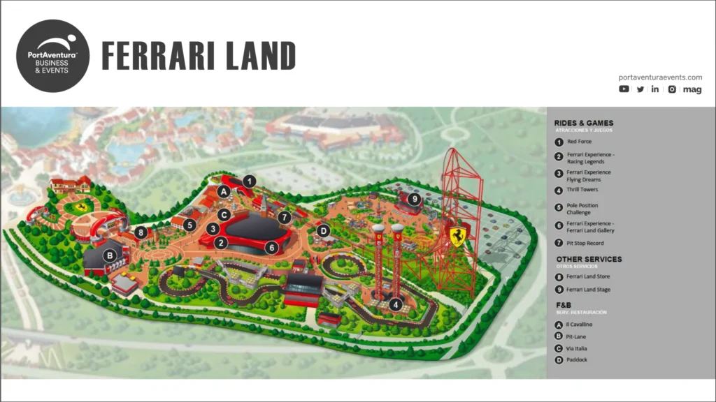 Ferrari Land Map 2024