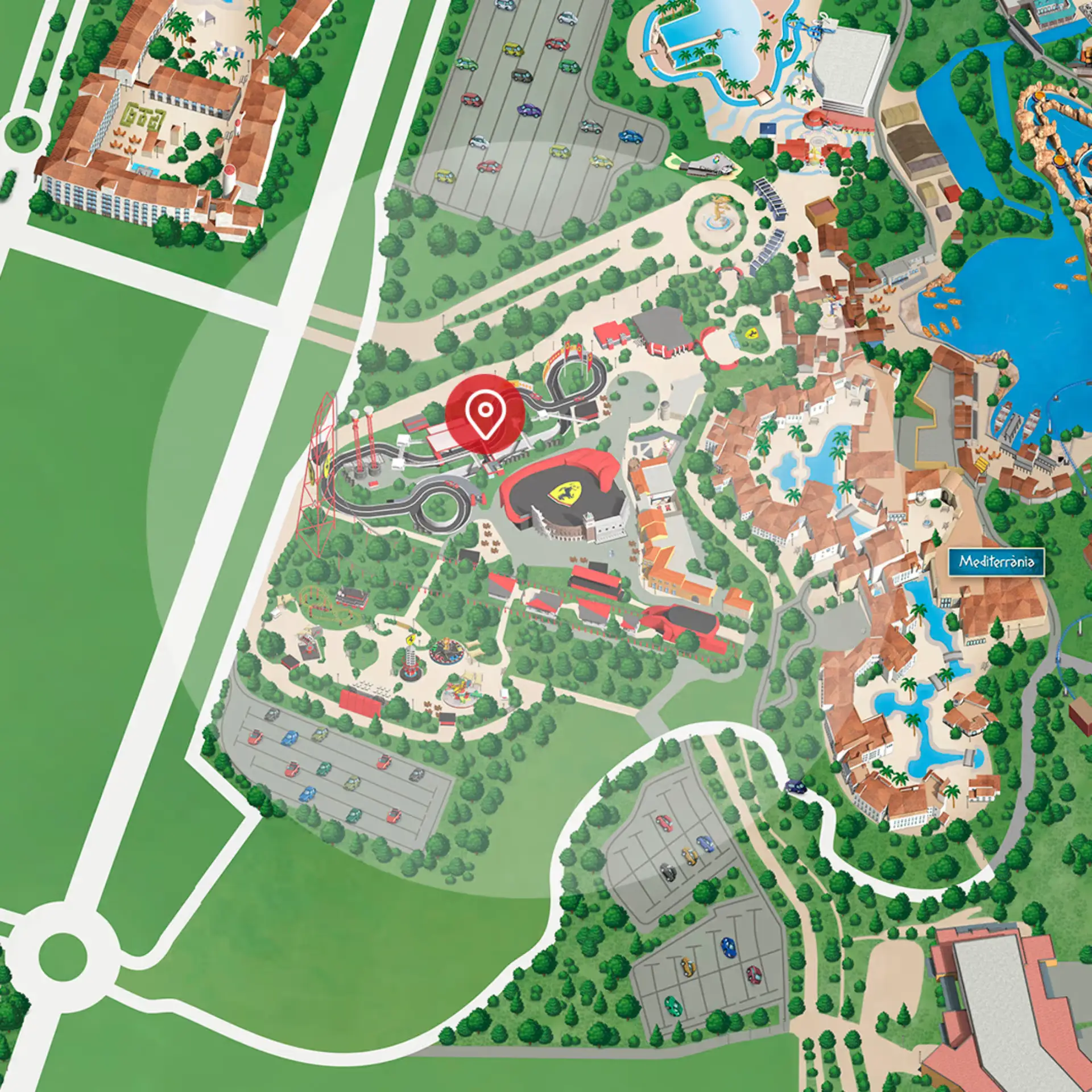 Ferrari Land Map 2025