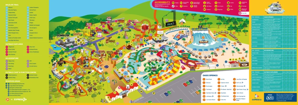 Gumbuya World Theme Park Map 2024
