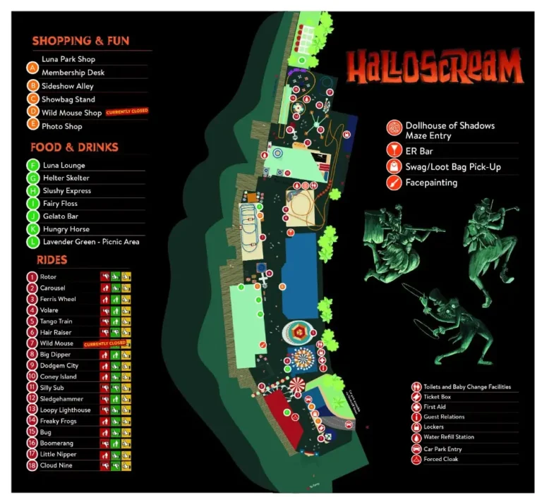 Halloscream Map 2024