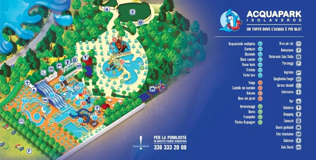 Isola Verde Acqua Park Map 2017