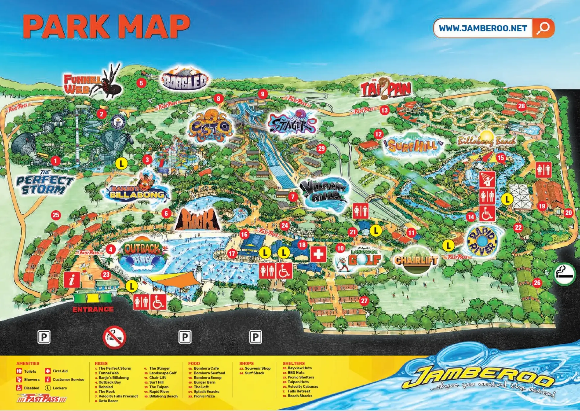 Jamberoo Action Park Map 2025