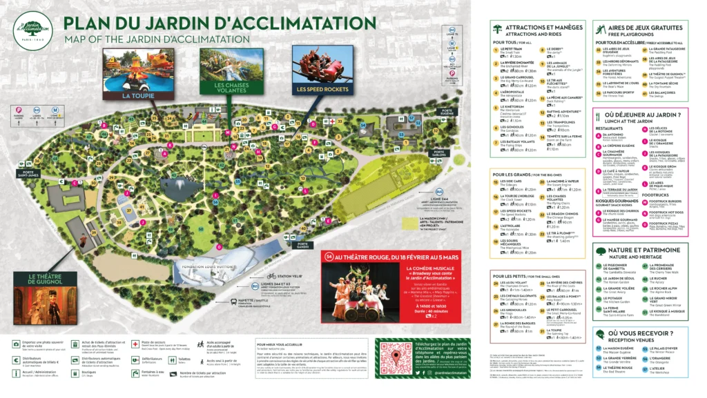 Jardin d'Acclimatation Map 2023