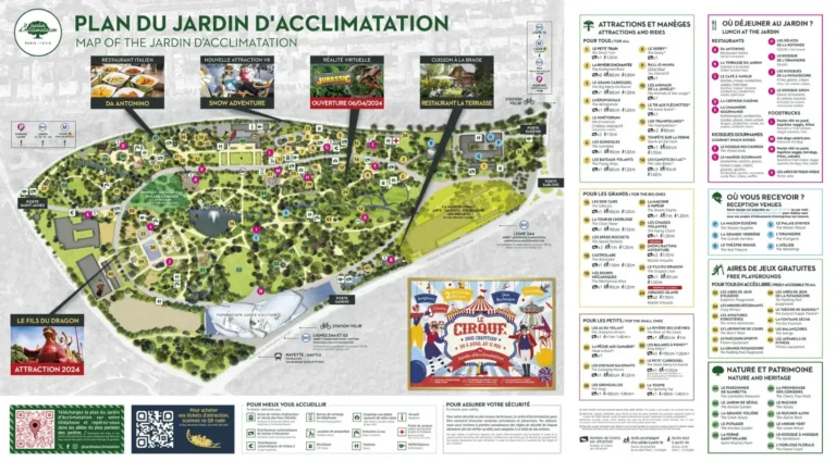 Jardin d'Acclimatation Map 2024