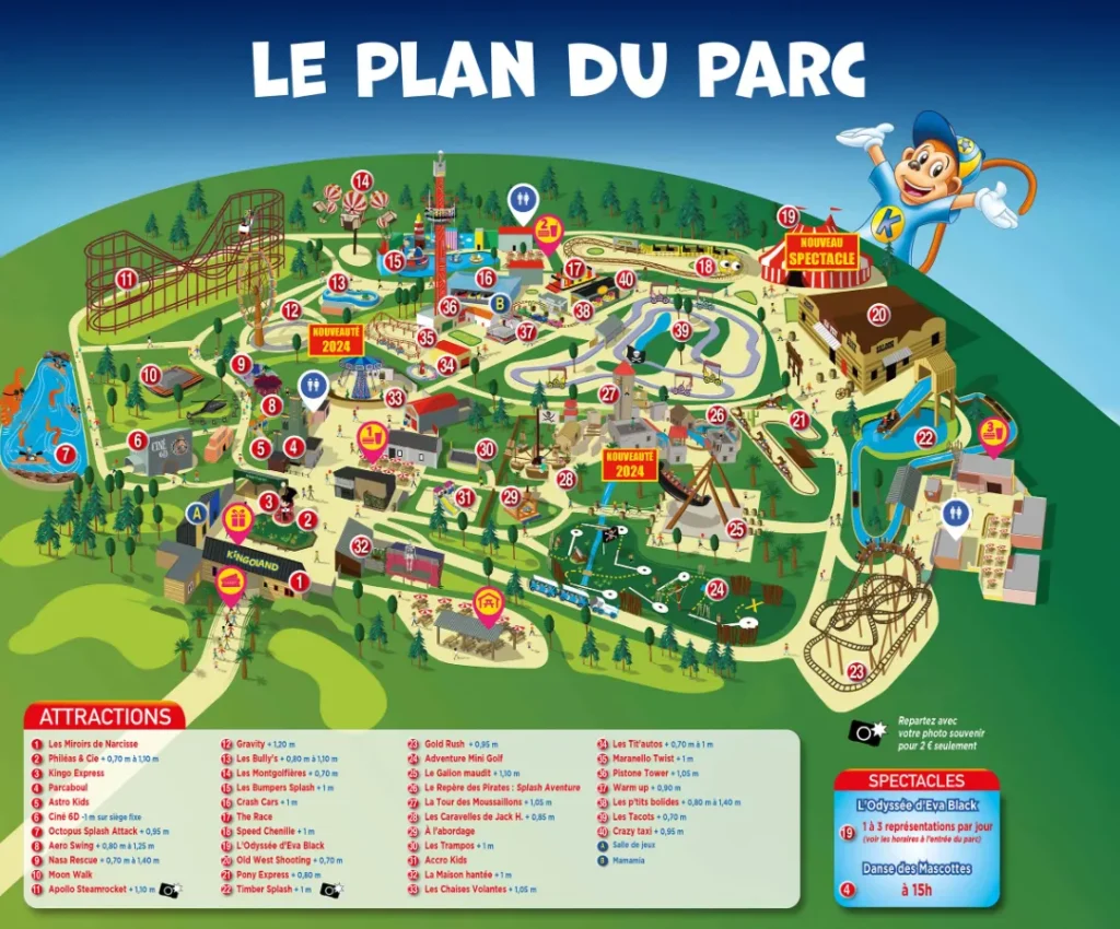 Kingoland Amusement Park Map 2024