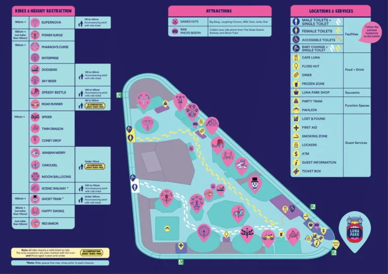 Luna Park Melbourne Map 2025-1