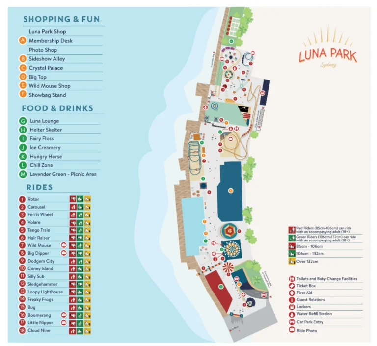 Luna Park Sydney Map 2025