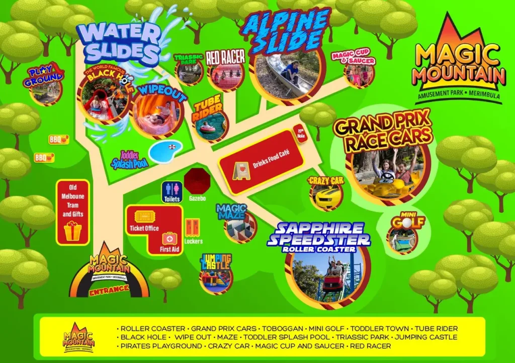 Magic Mountain Merimbula Map 2023