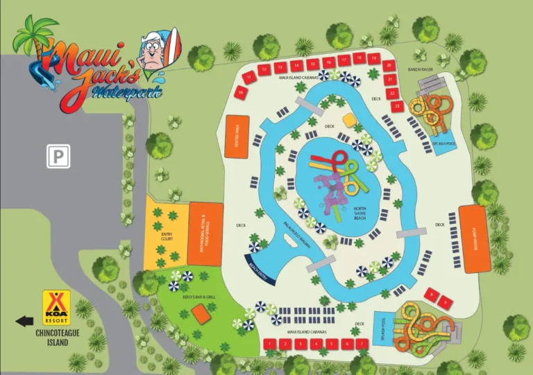 Maui Jack's Waterpark Map 2021