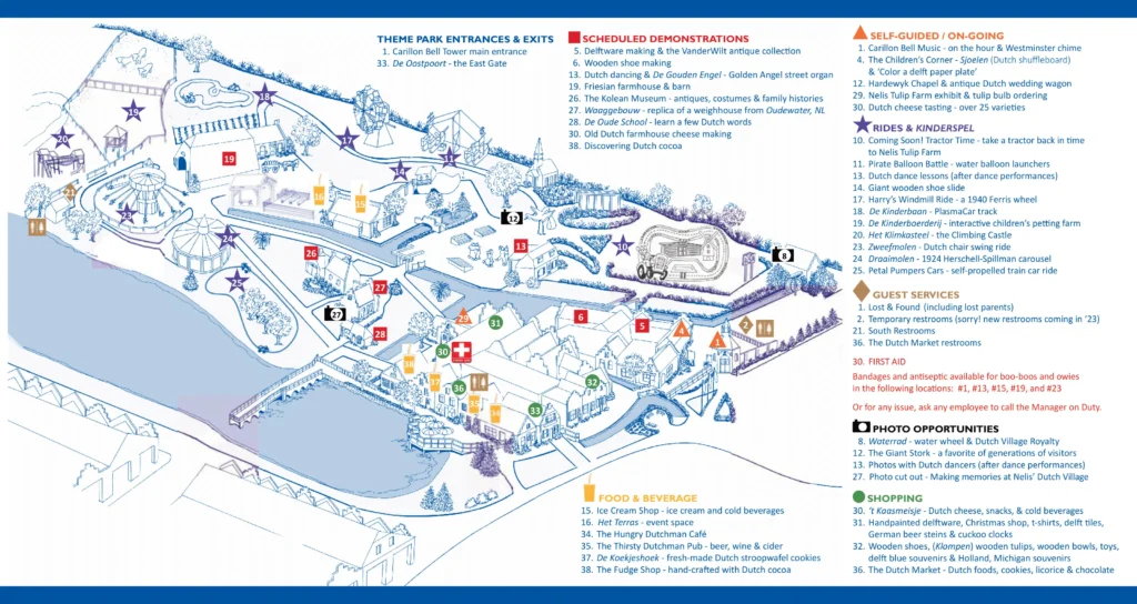 Nelis' Dutch Village Map 2023
