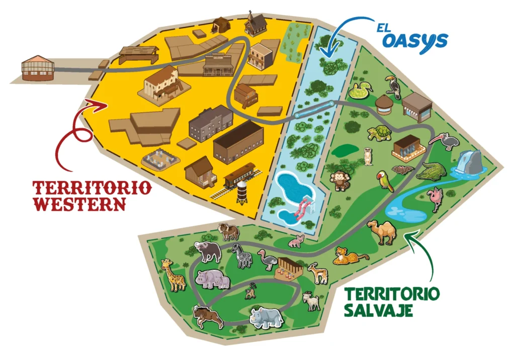 Oasys Mini Hollywood Theme Park Map 2024