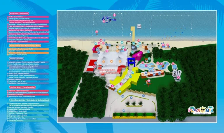 Playa Mia Grand Beach Park Map 2023