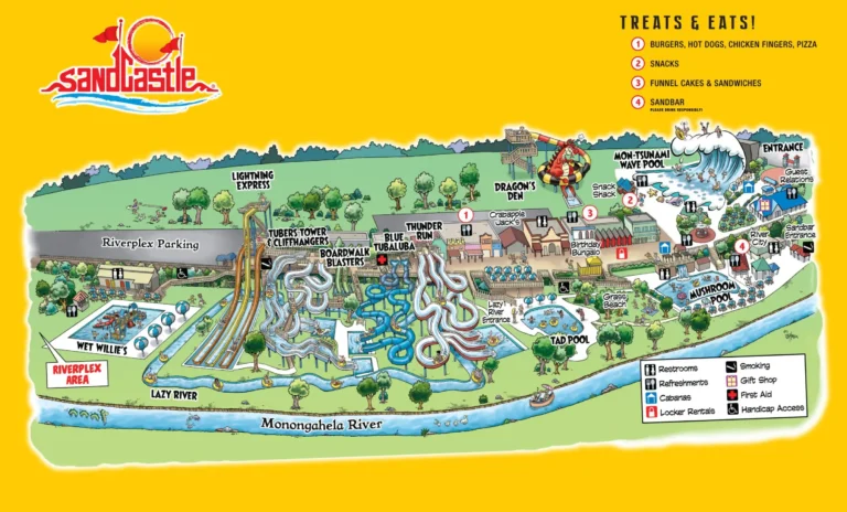 Sandcastle Water Park Map 2024