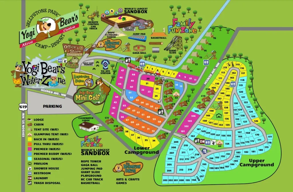 Yogi Bearβs Jellystone Park Camp Map 2024