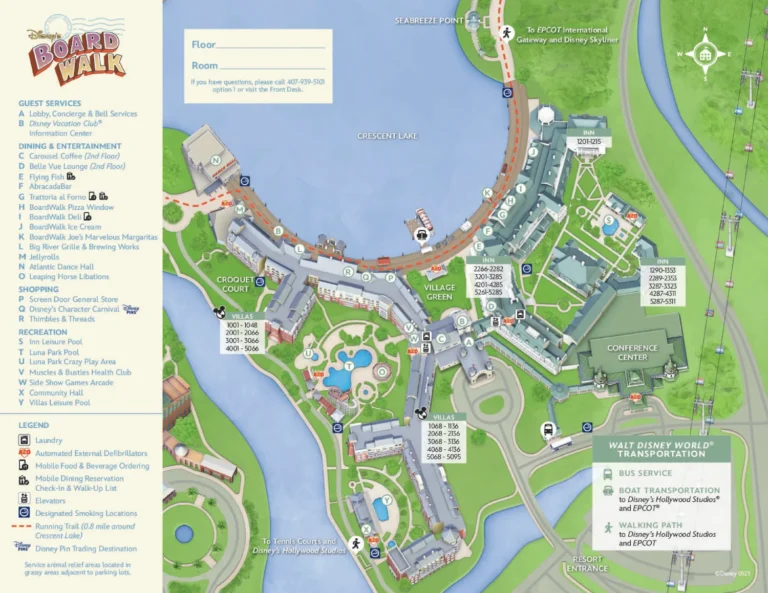 Disney Boardwalk Map