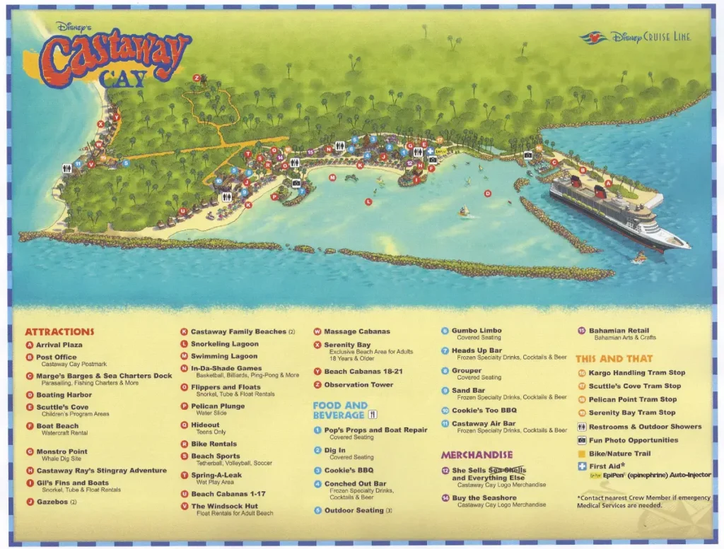 Disney Castaway Cay Map 2012