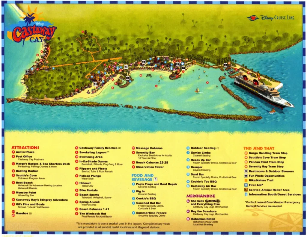 Disney Castaway Cay Map 2017
