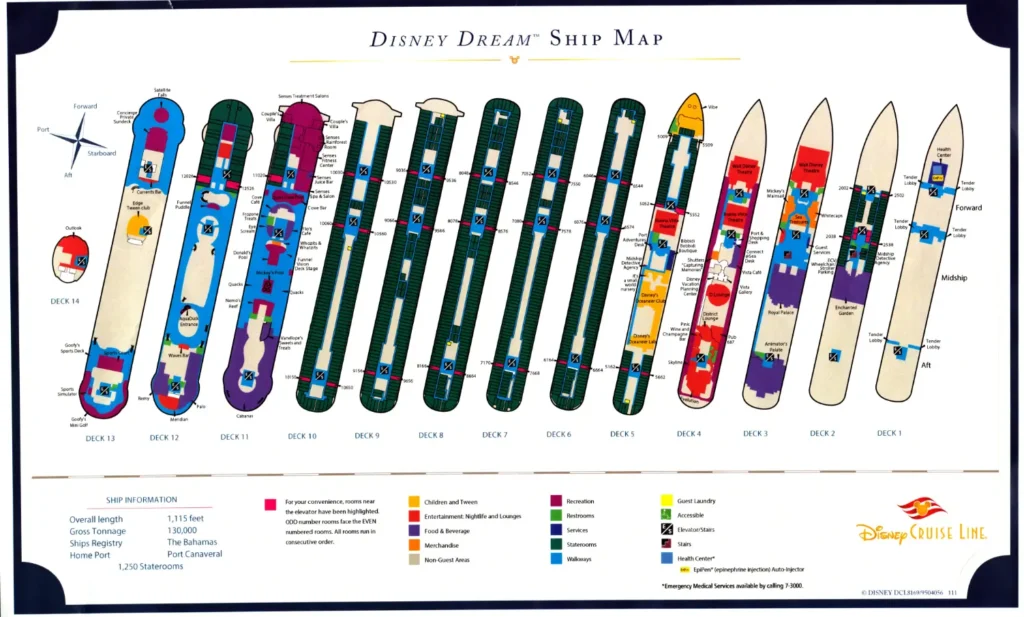 Disney Dream Map 2015