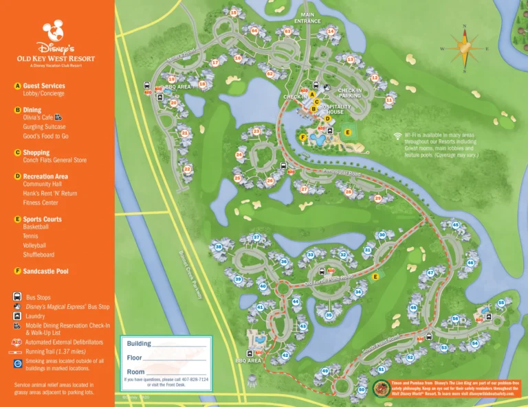 Disney Old Key West Resort Map 2020