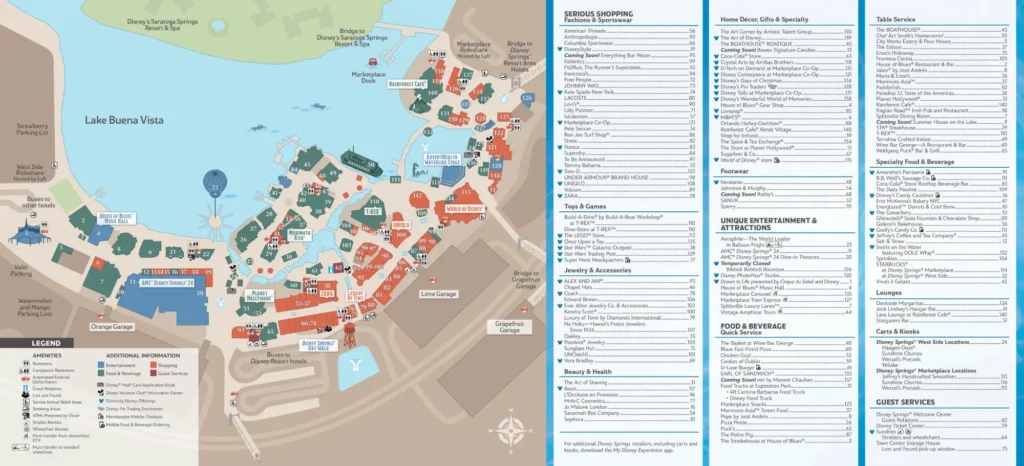 Disney Springs Map 2023