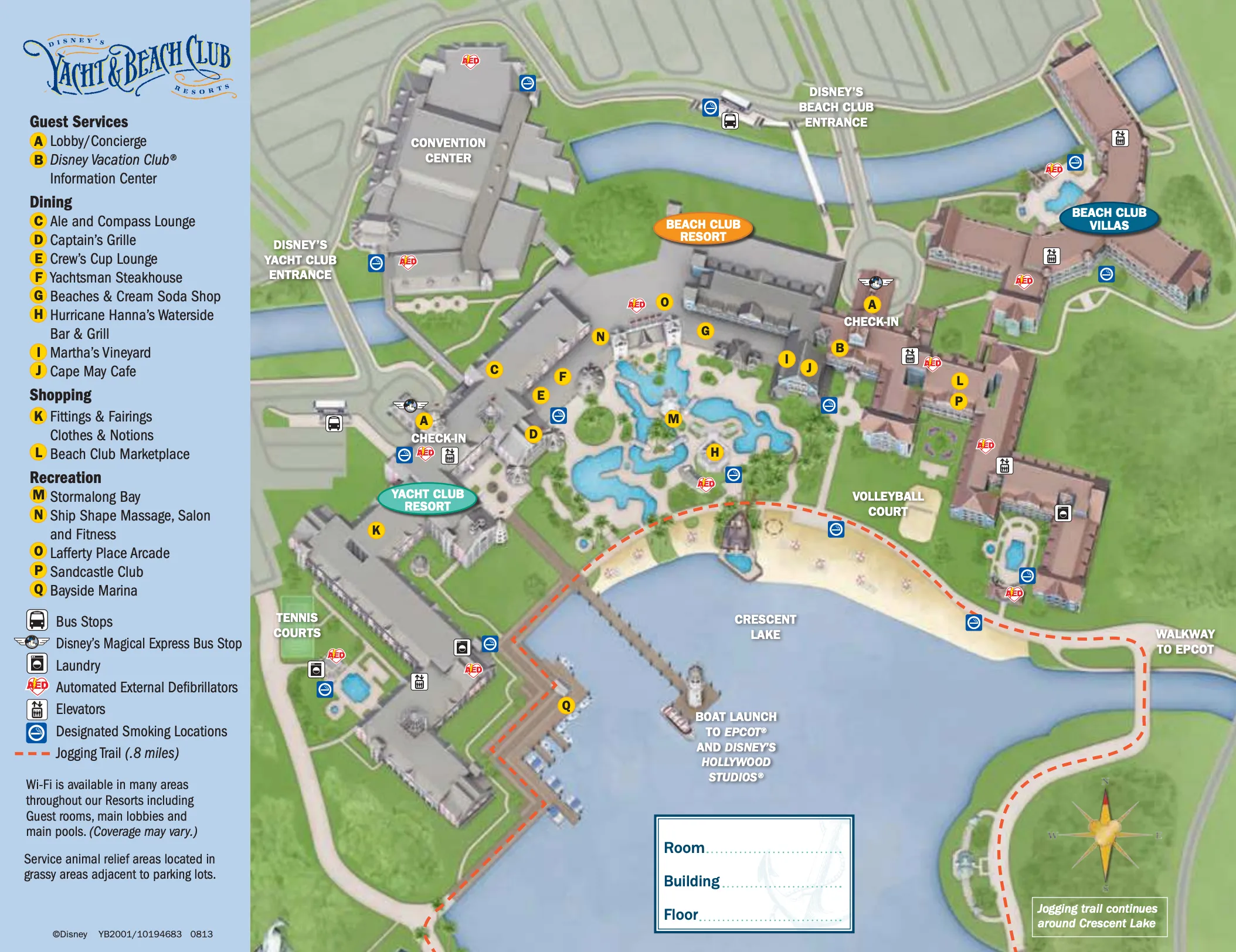 Disney Yacht Club Resort Map 2013