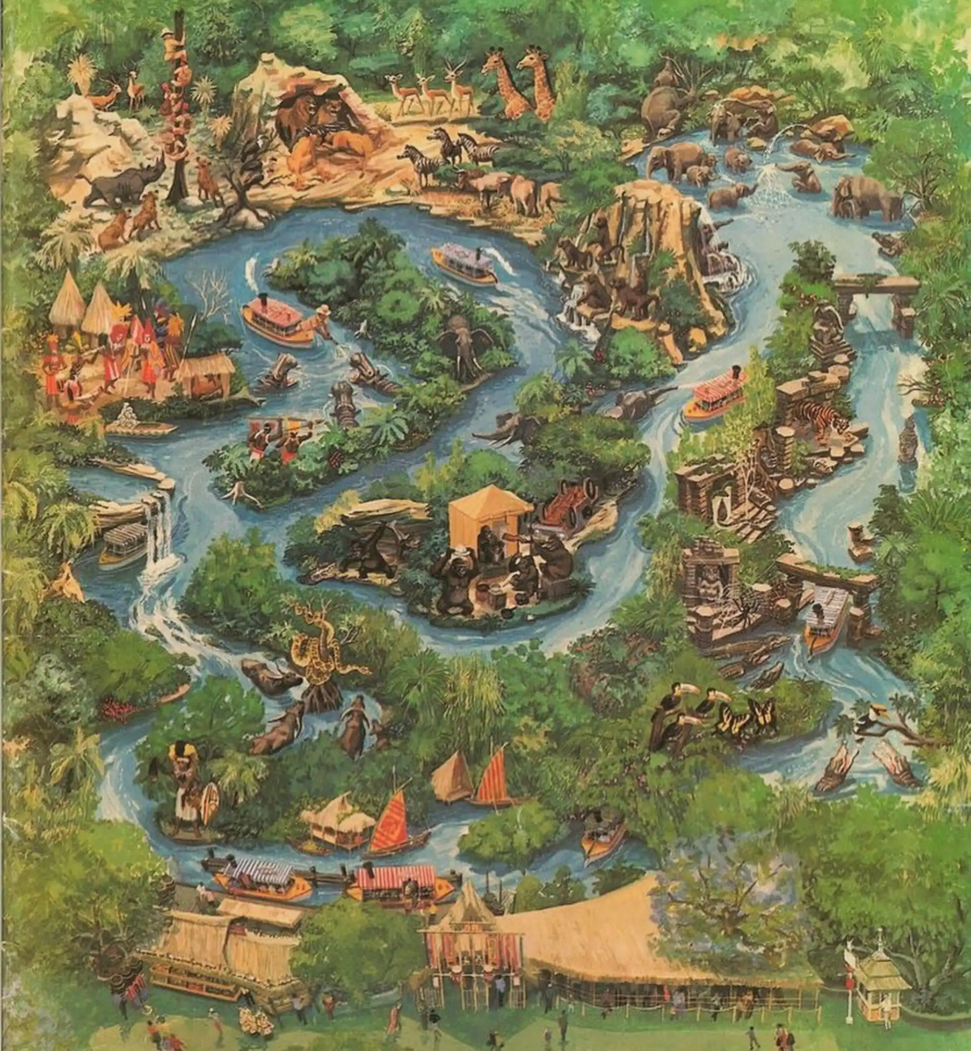 Disneyland Jungle Cruise Map 2025