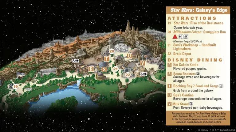 Disneyland Star Wars Map 2019