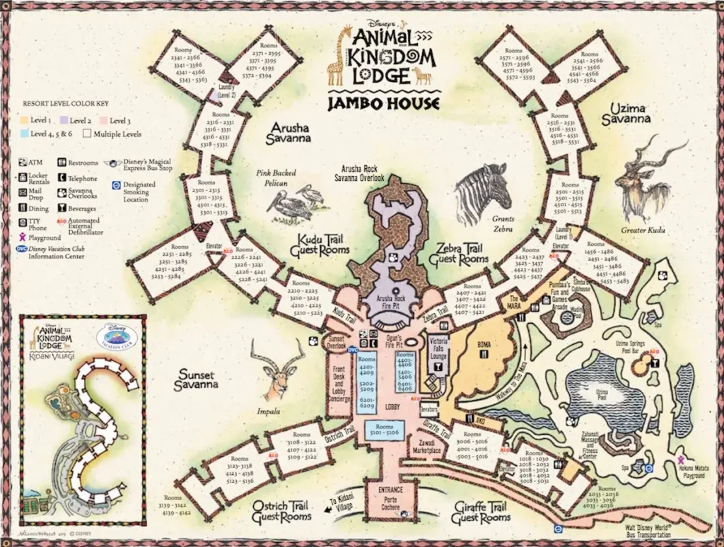 Disney's Animal Kingdom Lodge Map 2019