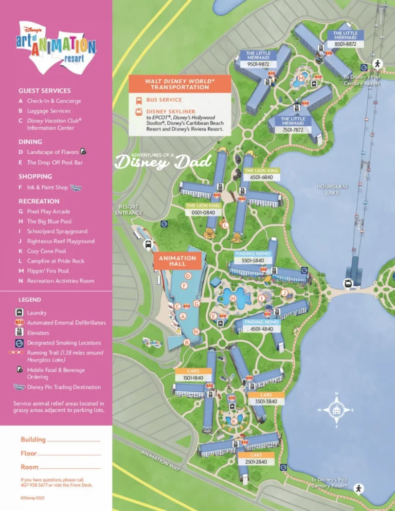 Disney’s Art of Animation Resort Map 2025