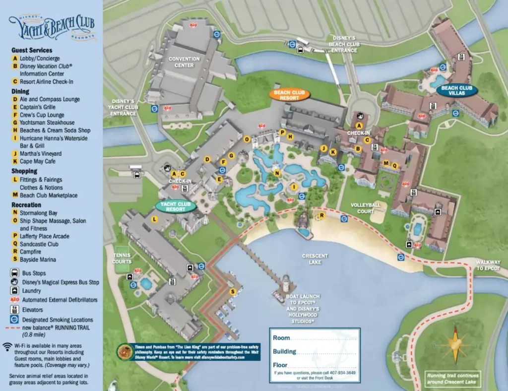 Disney's Beach Club Resort Map 2020