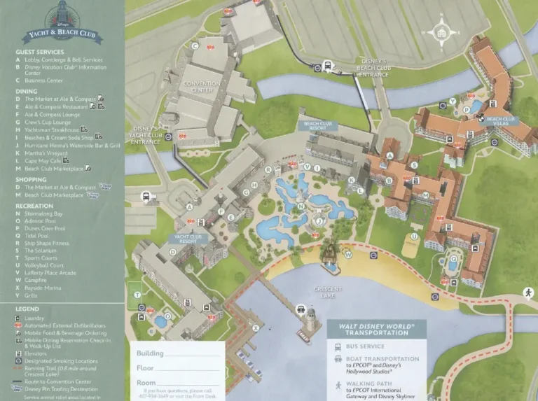 Disney's Beach Club Resort Map 2023