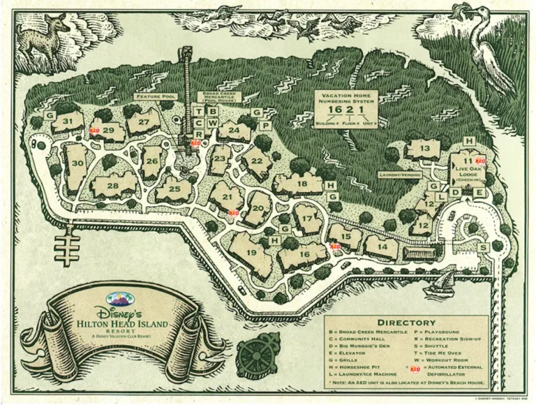 Disney’s Hilton Head Island Resort Map 2019