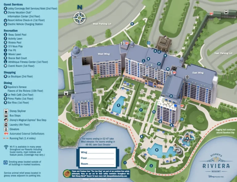Disney's Riviera Resort Map 2019