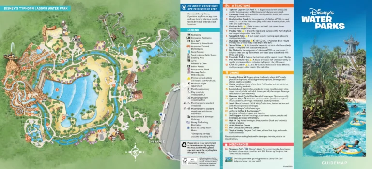 Disney's Typhoon Lagoon Water Park Map 2023