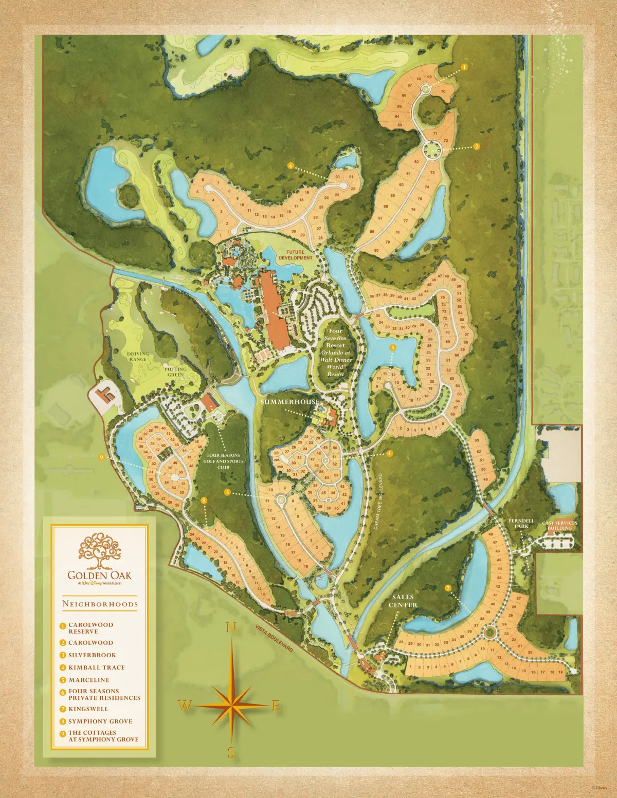 Golden Oak at Walt Disney World Resort Map 2025-1