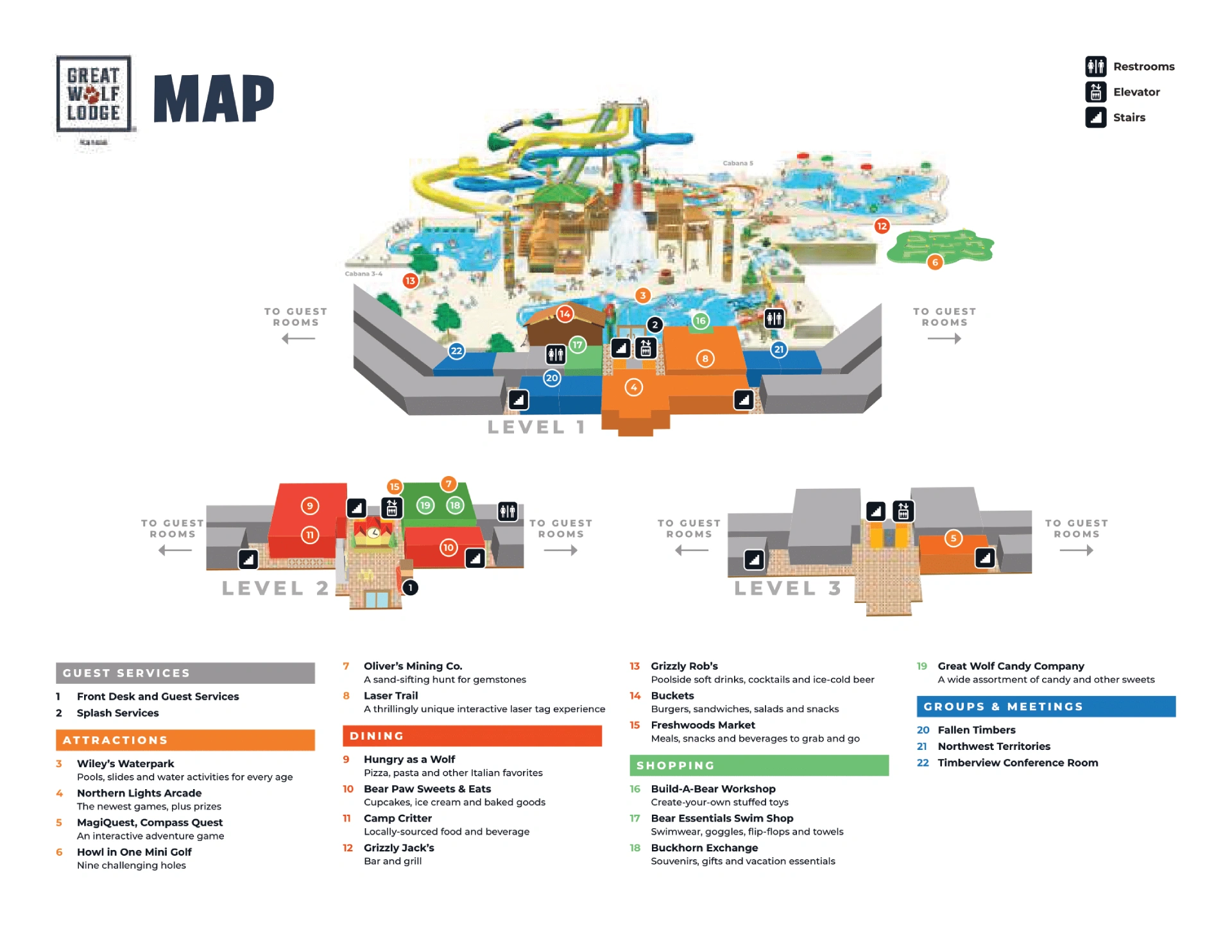 Great Wolf Lodge Water Park Kansas City Map 2025