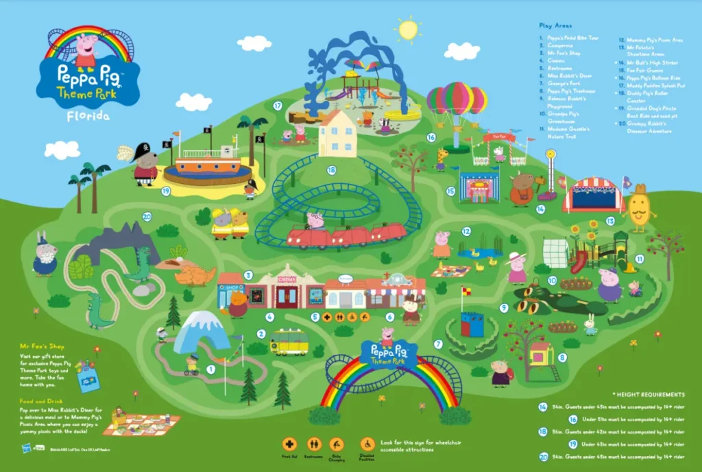 Peppa Pig Theme Park Map 2023