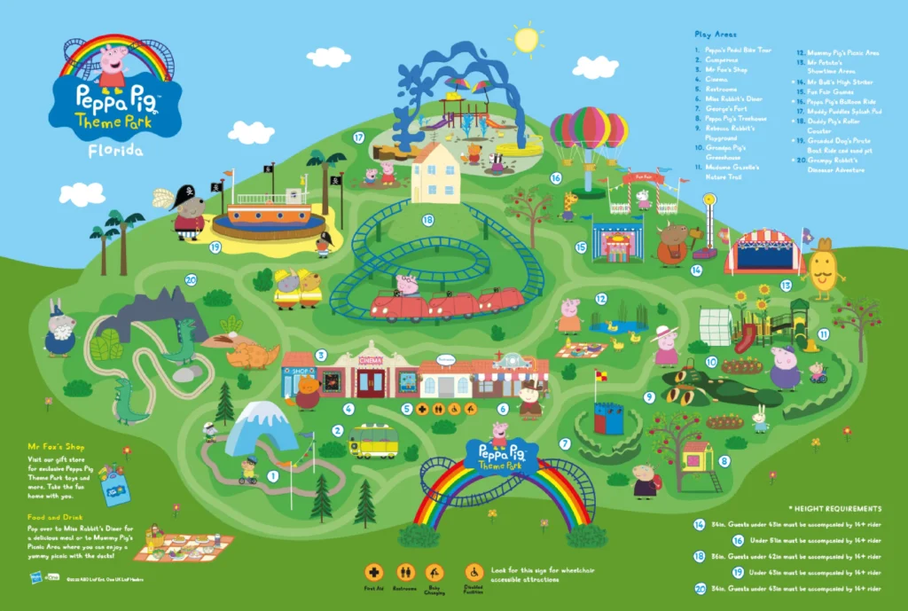 Peppa Pig Theme Park Map 2024