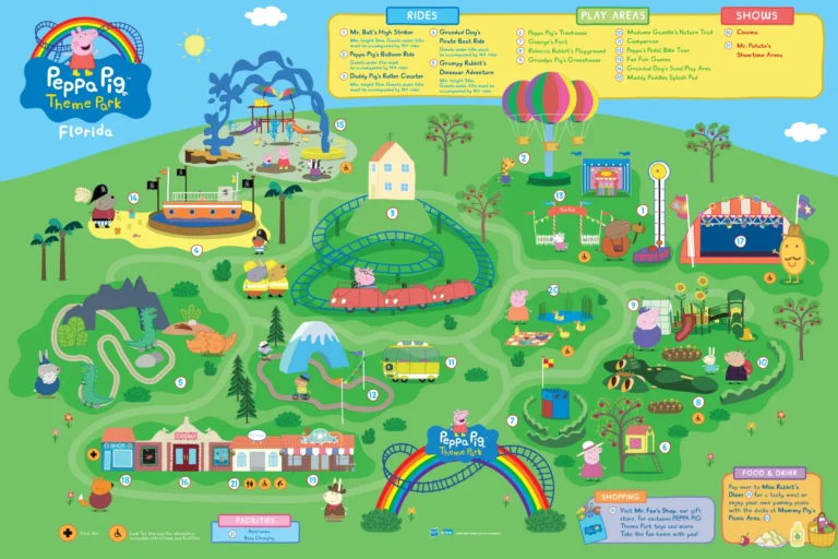 Peppa Pig Theme Park Map 2025