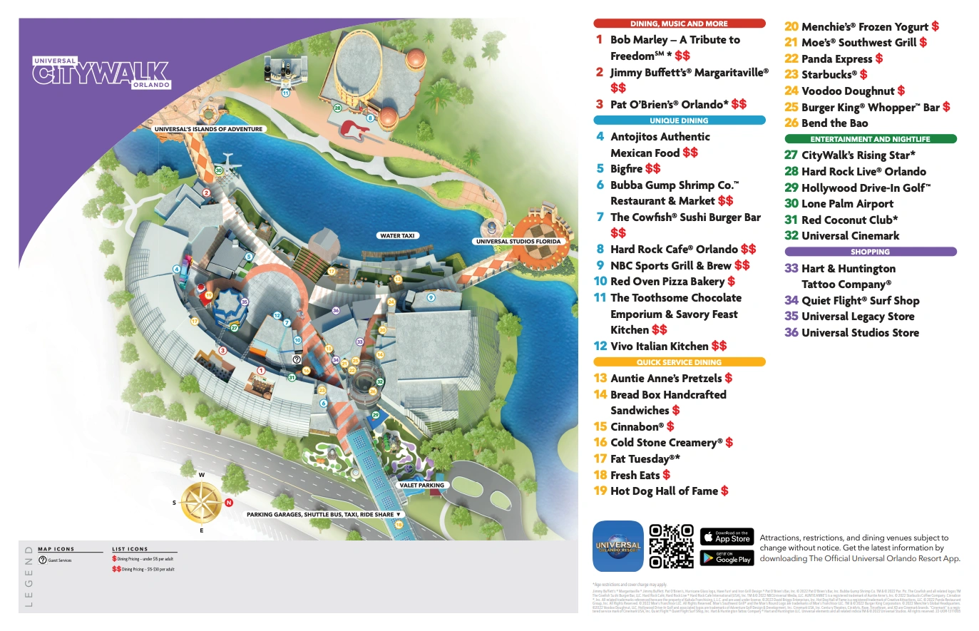 Universal CityWalk Orlando Map 2025