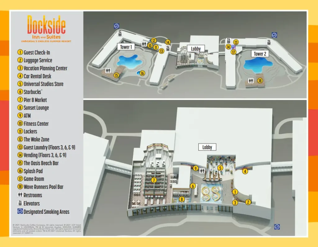 Universal’s Endless Summer Resort - Dockside Inn and Suites Map 2021