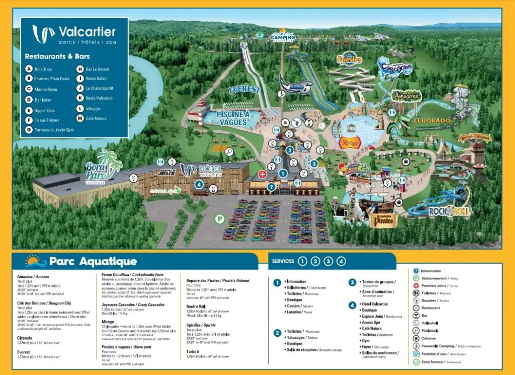 Valcartier Vacation Village Map 2024
